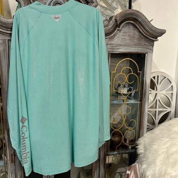 Columbia PFG Terminal Deflector ZERO Mock Long Sleeve XXL Tropic Water/W… - Picture 6 of 6